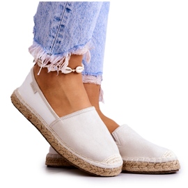 Női klasszikus espadrillák Big Star JJ274951 fehér-szürke Női klasszikus espadrillák Big Star JJ274951 fehér-szürke