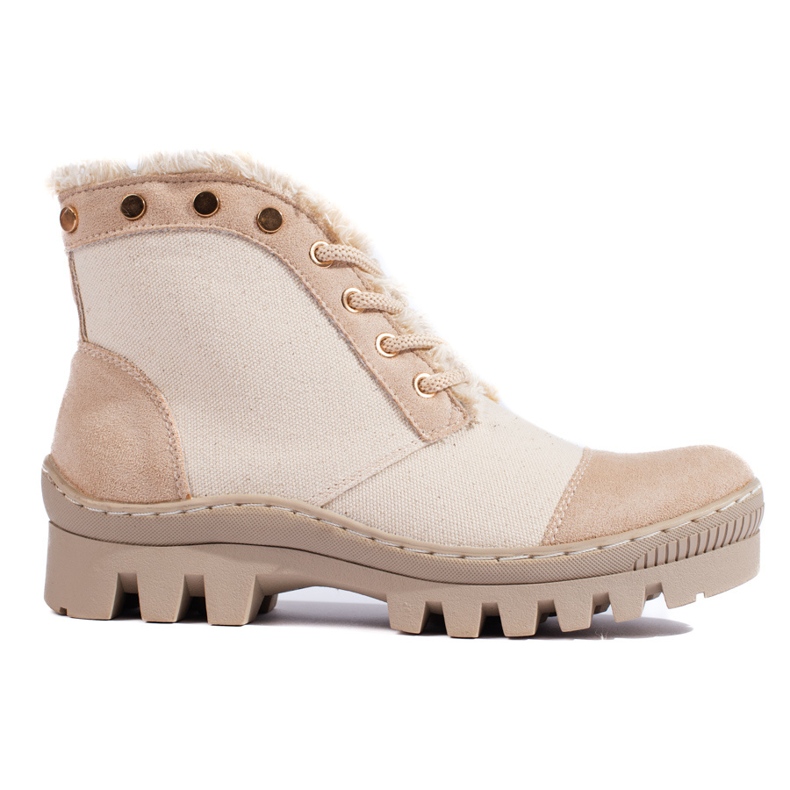 S. BARSKI Beżowe Traperki S.BARSKI bézs