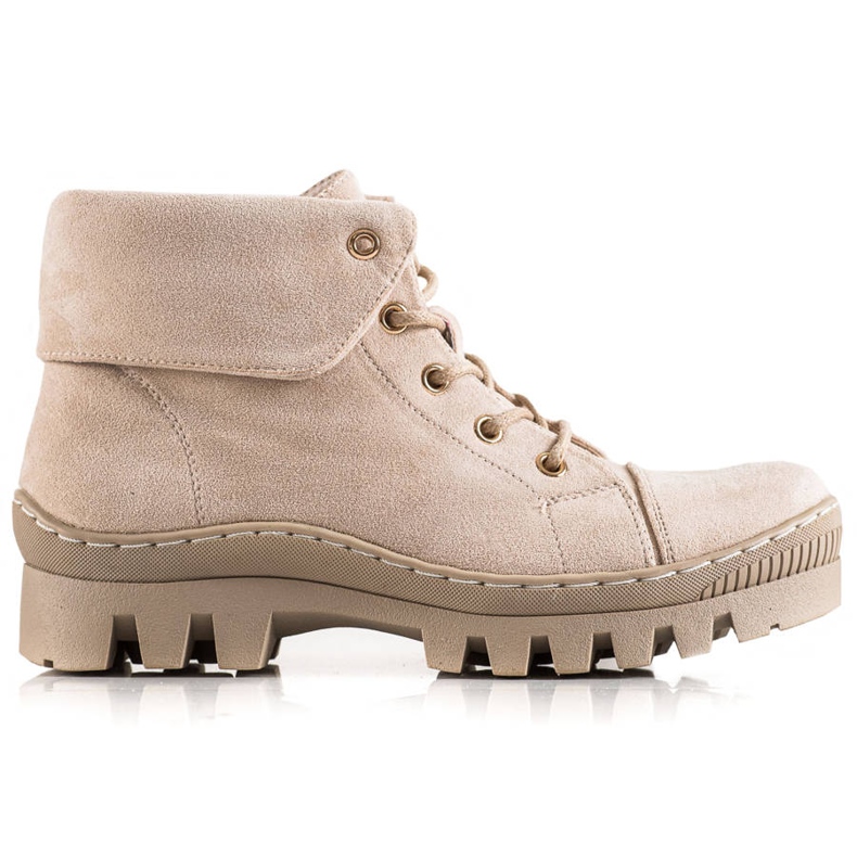 Beżowe trappers S. Barski bézs