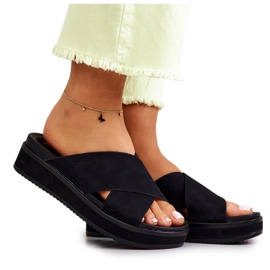 Női papucs Big Star JJ274721 fekete Női papucs Big Star JJ274721 fekete