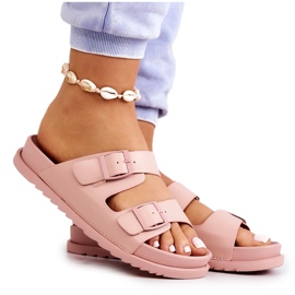 S.Barski Gumi papucs csattal Pink Corina rózsaszín