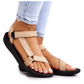 PM1 Női velúr sportszandál bézs Harris