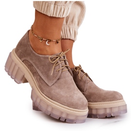 Divatos velúr cipők bézs Lauriss Divatos velúr cipők bézs Lauriss