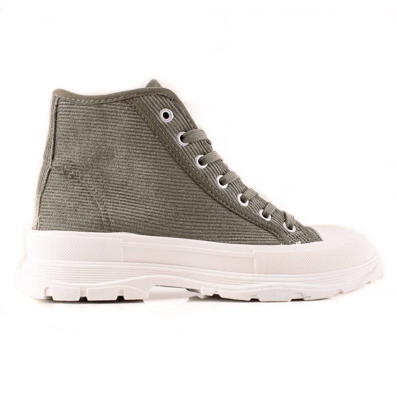 Sweet Shoes Magas velúr cipők zöld