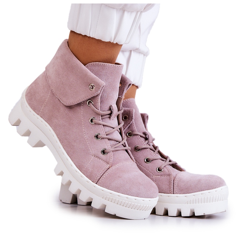 S.Barski Velúr csizma Tied Világos lila Dalles ibolya