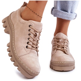 S.Barski Női velúr cipők Kötött bézs Mayson