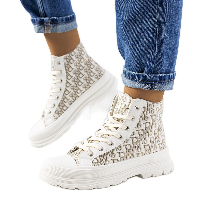 Bézs színű tornacipő, női cipő, Chester