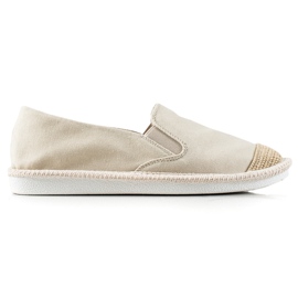 TRENDI Alkalmi bézs espadrillák TRENDI Alkalmi bézs espadrillák