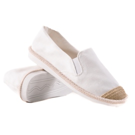 TRENDI Alkalmi fehér espadrillák TRENDI Alkalmi fehér espadrillák