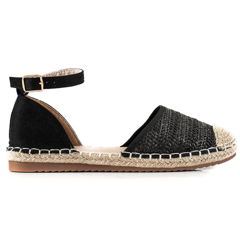 Anesia Paris Fonott espadrillek csattal fekete