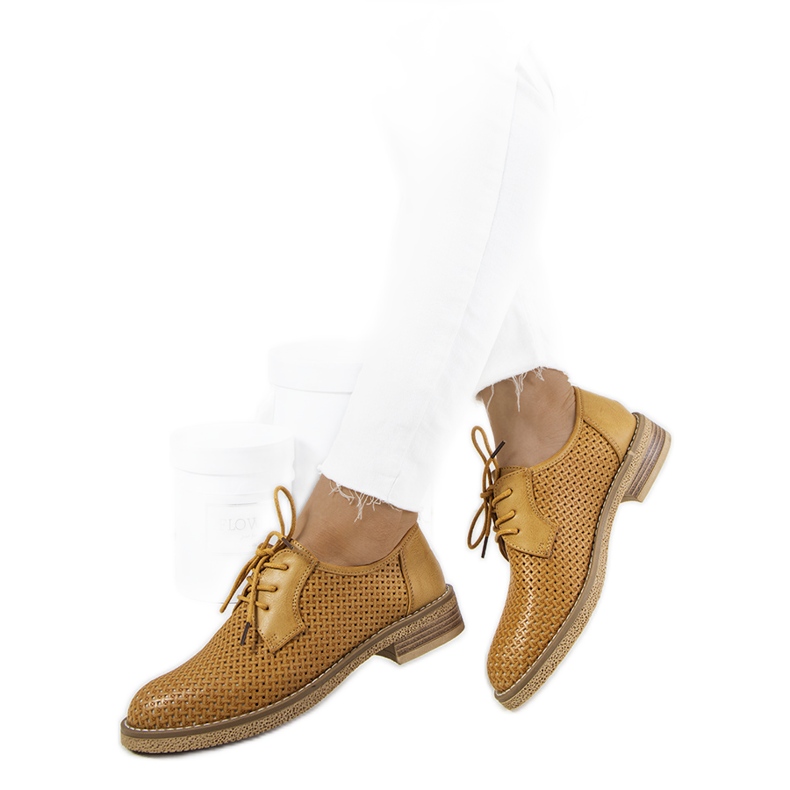 Ortensia barna áttört oxford cipő