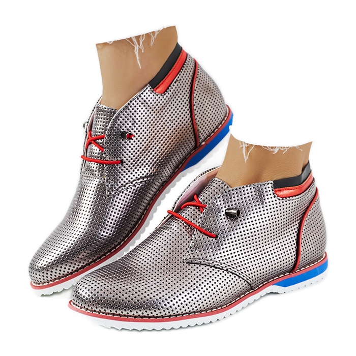 Ezüst színű női áttört Luella cipő