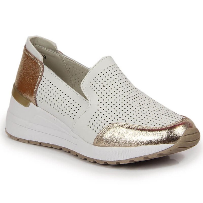 Bőr áttört tornacipő Filippo W PAW333B fehér