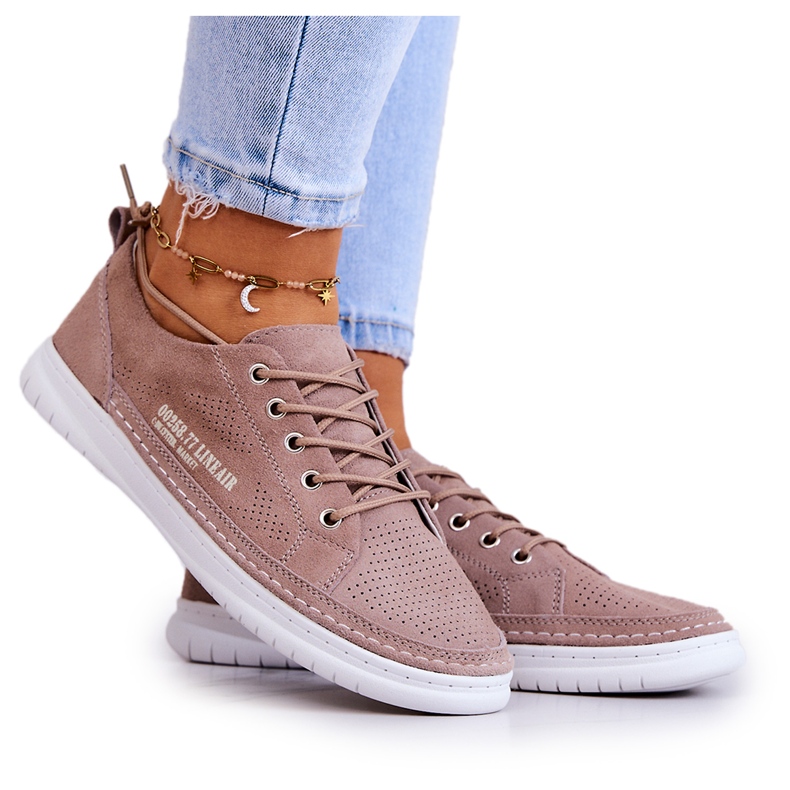 PE1 Női velúr tornacipő barna Cloesa