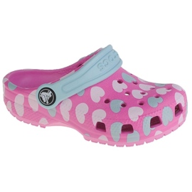 Crocs Classic Easy Icon Clog K Jr 207592-6SX rózsaszín Crocs Classic Easy Icon Clog K Jr 207592-6SX rózsaszín