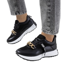 Fekete tornacipő Samina láncával