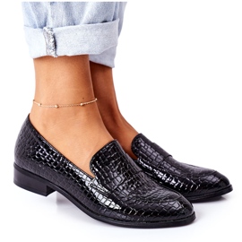 Lakkozott mokaszinok Vinceza 21-10674 Fekete