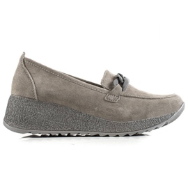 Filippo Leather Brogues a platformon szürke