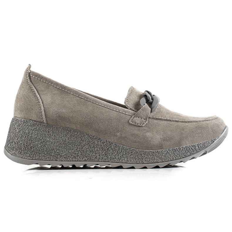 Filippo Leather Brogues a platformon szürke