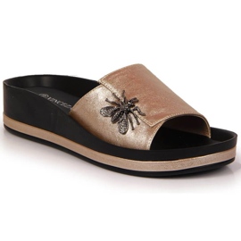 Ékpapucs Vinceza W JAN118B rovarral arany színű aranysárga