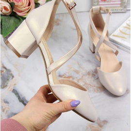 Pántos szandál Sergio Leone W SK365B gyöngybézs