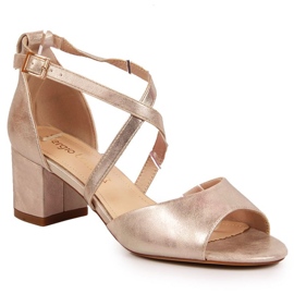 Szandálok Sergio Leone W SK367B arany posztján aranysárga