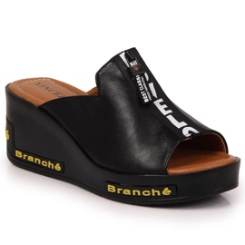 Fekete ékpapucs Vinceza W JAN109 felirattal Fekete ékpapucs Vinceza W JAN109 felirattal