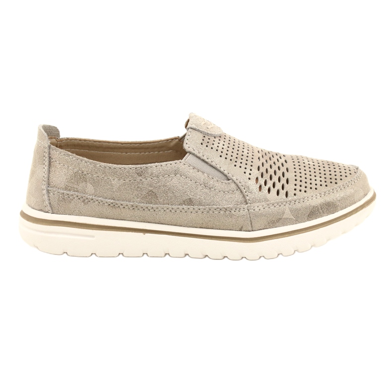 Kényelmes sportcipők a Jezzi platformon 20PB08-1653 bézs aranysárga