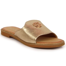 Arany papucs Filippo W PAW344B díszítéssel aranysárga