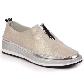 Bőr cipő T.Sokolski W SCA153B arany aranysárga Bőr cipő T.Sokolski W SCA153B arany aranysárga