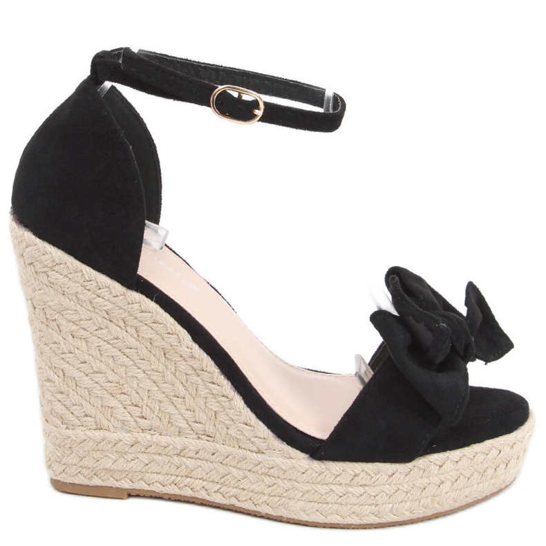 Espadrilles szandál a éken Aida Black fekete