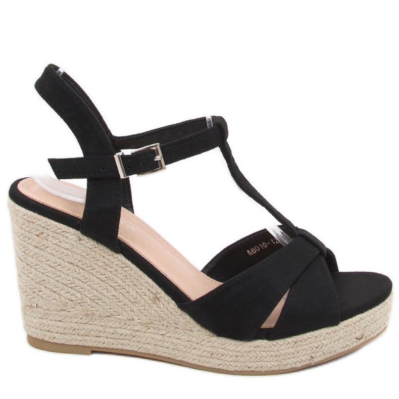 Espadrilles szandál a éken Basam Black fekete