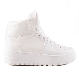 Renda Magas szárú tornacipők a platformon fehér Renda Magas szárú tornacipők a platformon fehér