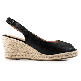 Clowse Szandál A Szalma Ék fekete Clowse Szandál A Szalma Ék fekete