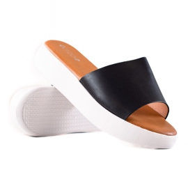 Encor Fekete papucs az emelvényen Encor Fekete papucs az emelvényen