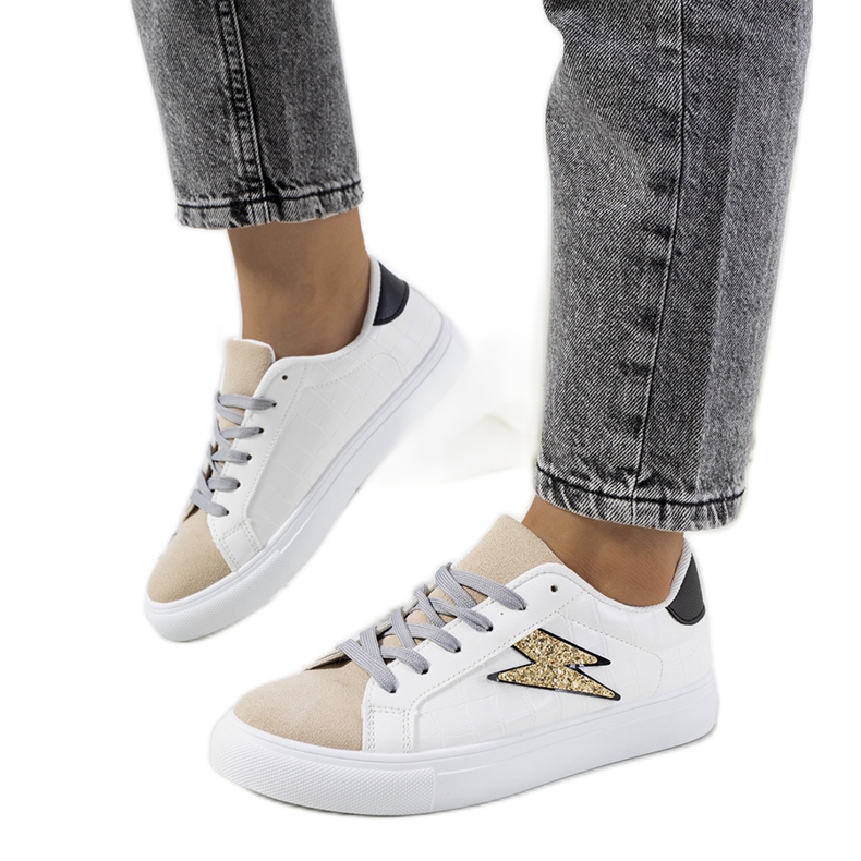 Dings fehér és bézs színű tornacipő