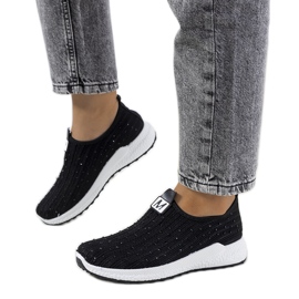 Fekete tornacipő Maasje cirkóniával