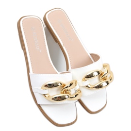 Láncos papucs Dalia White fehér