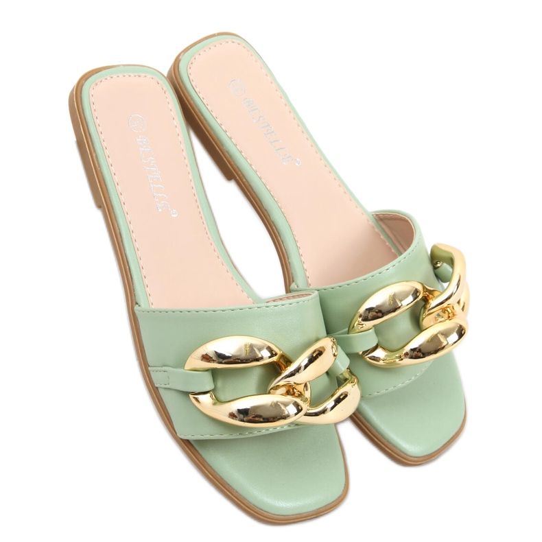 Láncos papucs Dalia Green zöld