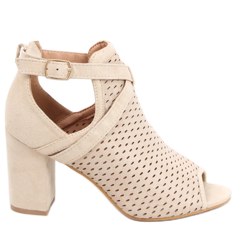 Áttört szandál a Barika Beige poszton bézs