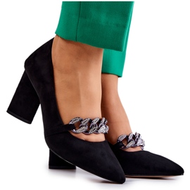 S.Barski Velúr szivattyúk Fekete Alamoss lánccal