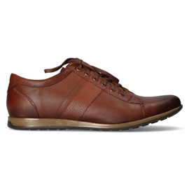 Bőr cipő Filippo 2063 világosbarna