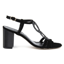 Szandál Filippo 1453 fekete velúr