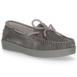 Bőr cipő Filippo DP1200 / 20 Gr szürke