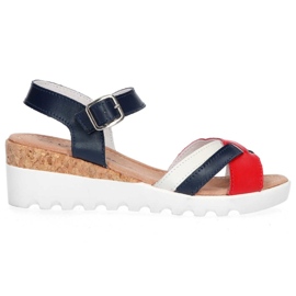 Filippo DS1273 / 20 Nv Rd Navy Red szandál fehér piros sötétkék