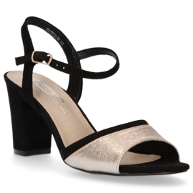 Filippo DS777 / 20 Bk Go Black Gold szandál fekete aranysárga Filippo DS777 / 20 Bk Go Black Gold szandál fekete aranysárga