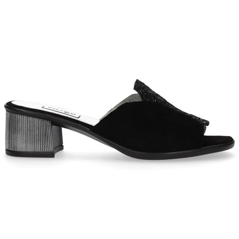 Filippo papucs 1442 Black Suede Sequins fekete