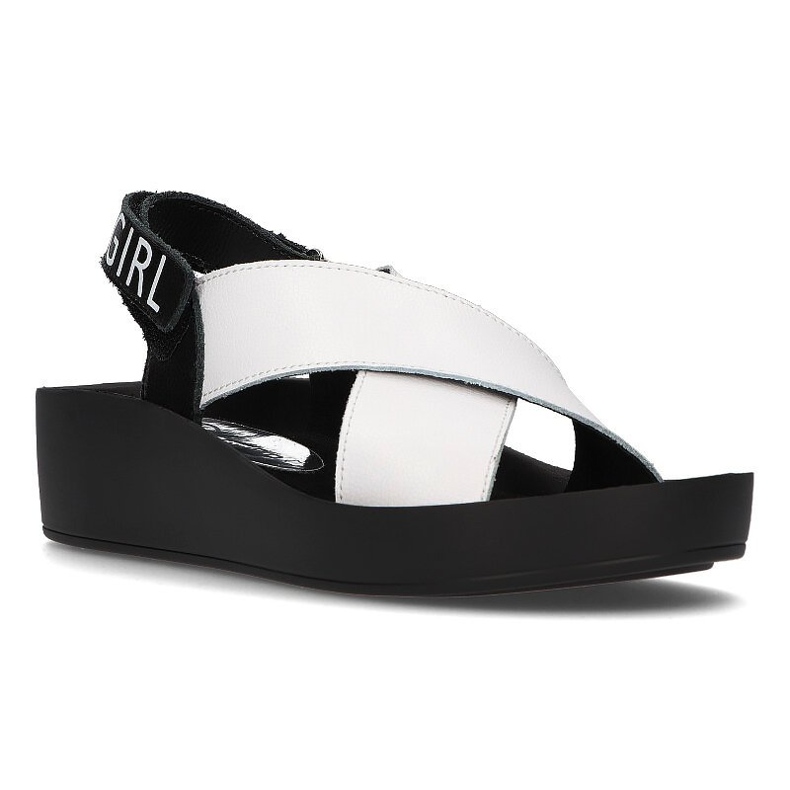 Bőr szandál Filippo DS2060 / 21 Wh fehér