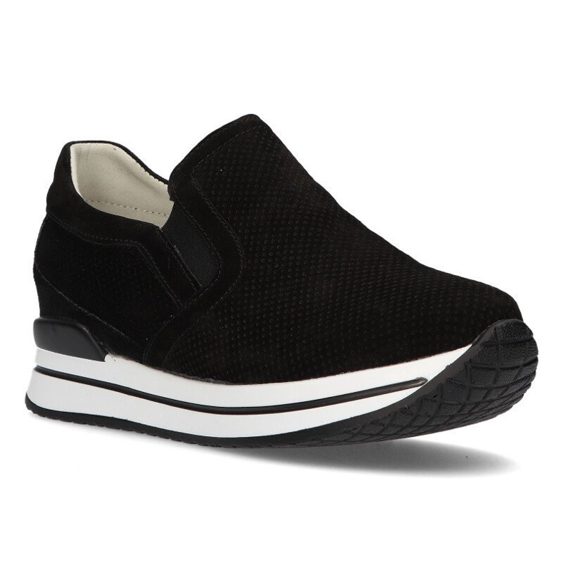 Bőr tornacipő Filippo DP1512 / 21 Bk fekete