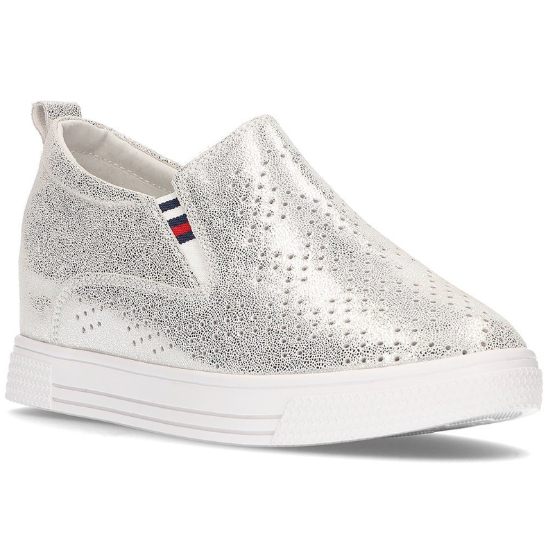 Bőr cipő Filippo DP1356 / 21 Si ezüst